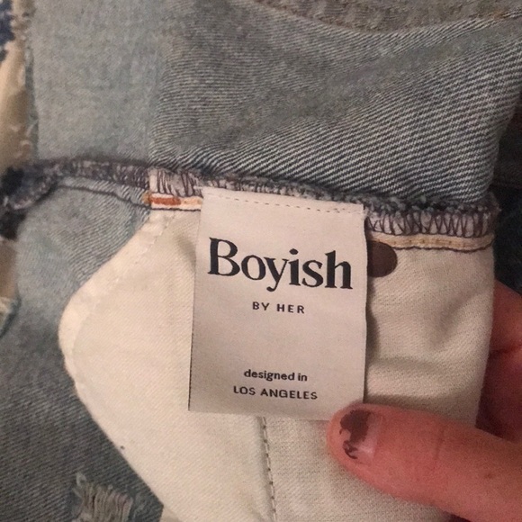 Boyish by Her Cut-off Button-up Jean Shorts - Picture 5 of 7